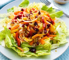 Fresh Vegetable Salad with Maple Soy Vinaigrette