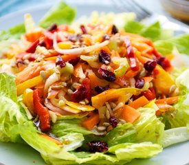 Fresh Vegetable Salad with Maple Soy Vinaigrette