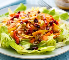 Fresh Vegetable Salad with Maple Soy Vinaigrette