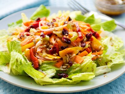 Fresh Vegetable Salad with Maple Soy Vinaigrette