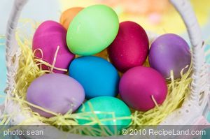 Food Coloring Chart for Easter