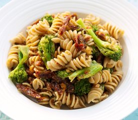 Broccoli and Sun-dried Tomato Pasta Salad with Walnuts