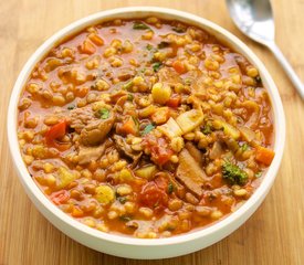 Vegetable Barley Stew with Lentils