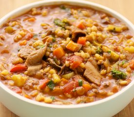 Vegetable Barley Stew with Lentils