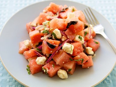 Watermelon, Feta and Mint Salad