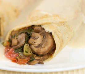 Spinach-Mushroom Crepes