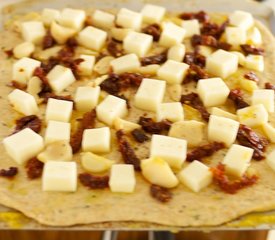 Whole Wheat Rosemary, Garlic and Sun-dried Tomato Focaccia Pizza