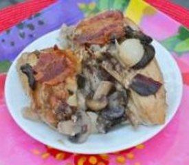 Crockpot Chicken with Mushrooms & Onions