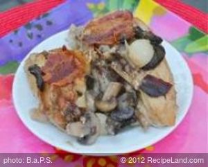 Crockpot Chicken with Mushrooms & Onions