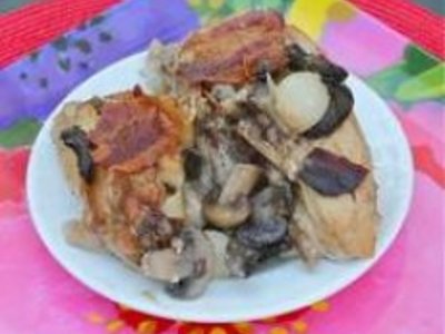 Crockpot Chicken with Mushrooms & Onions