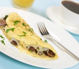 Breakfast Mushroom and Cheese Omelette