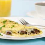 Breakfast Mushroom and Cheese Omelette