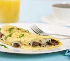 Breakfast Mushroom and Cheese Omelette