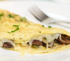 Breakfast Mushroom and Cheese Omelette