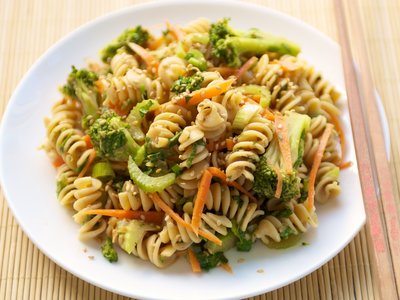 Broccoli Pasta with Sesame Sauce