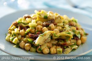 Chickpea Salad with Parsley, Lemon and Sun-dried Tomatoes