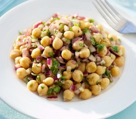 Chick Pea Salad with Garlic-Cumin Vinaigrette