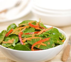 Baby Spinach Salad with Asian Ginger Dressing