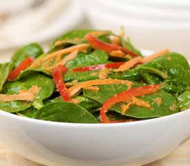 Baby Spinach Salad with Asian Ginger Dressing