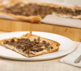 Cheesy Mushroom and Leek Phyllo Tart