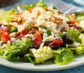 Black Bean, Veggie and Taco Salad with Lime Vinaigrette