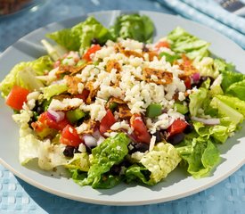 Black Bean, Veggie and Taco Salad with Lime Vinaigrette