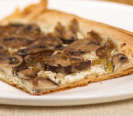 Cheesy Mushroom and Leek Phyllo Tart