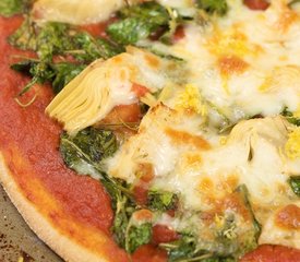 Artichoke, Spinach and Lemon Pizza