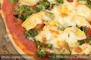 Artichoke, Spinach and Lemon Pizza