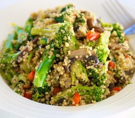 Quinoa with Asparagus, Celery and Mushrooms