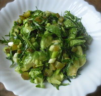 Avocado, Cornichon and Arugula salad