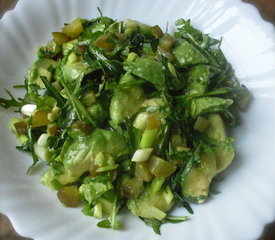 Avocado, Cornichon and Arugula salad