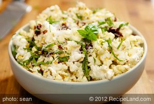 Popcorn with Basil and Sun-Dried Tomatoes