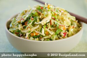 Coleslaw with Spicy Peanut Dressing recipe