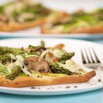 Asparagus Mushroom and Cheese Tart (Low Fat)
