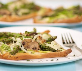 Asparagus Mushroom and Cheese Tart (Low Fat)