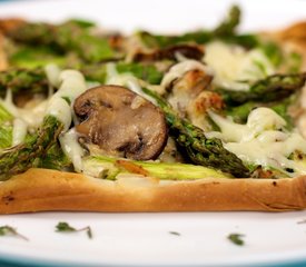 Asparagus Mushroom and Cheese Tart (Low Fat)