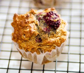 Oat Bran Blueberry and Nut Muffins