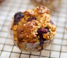 Oat Bran Blueberry and Nut Muffins