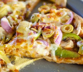 Mushroom, Sun-Dried Tomato and Olive Pizza