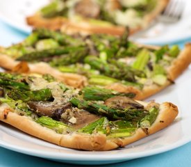 Asparagus Mushroom and Cheese Tart (Low Fat)