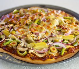 Mushroom, Sun-Dried Tomato and Olive Pizza