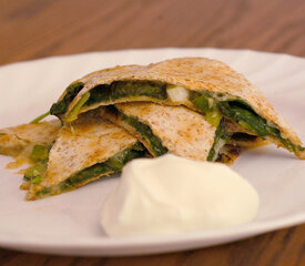 Spinach Whole Wheat Quesadillas