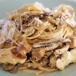 Fettuccine with Shiitake Sauce and Chicken