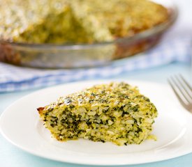 Spinach, Cheddar and Rice Pie