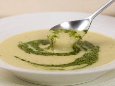 Artichoke, Leek, Potato and Garlic Soup