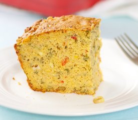 Cheesy Basil Corn Bread