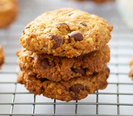 Coconut, Peanut Butter and Chocolate Chip Cookies