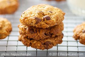 Coconut, Peanut Butter and Chocolate Chip Cookies recipe