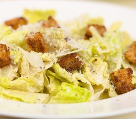 Creamy Caesar Salad with Spicy Croutons